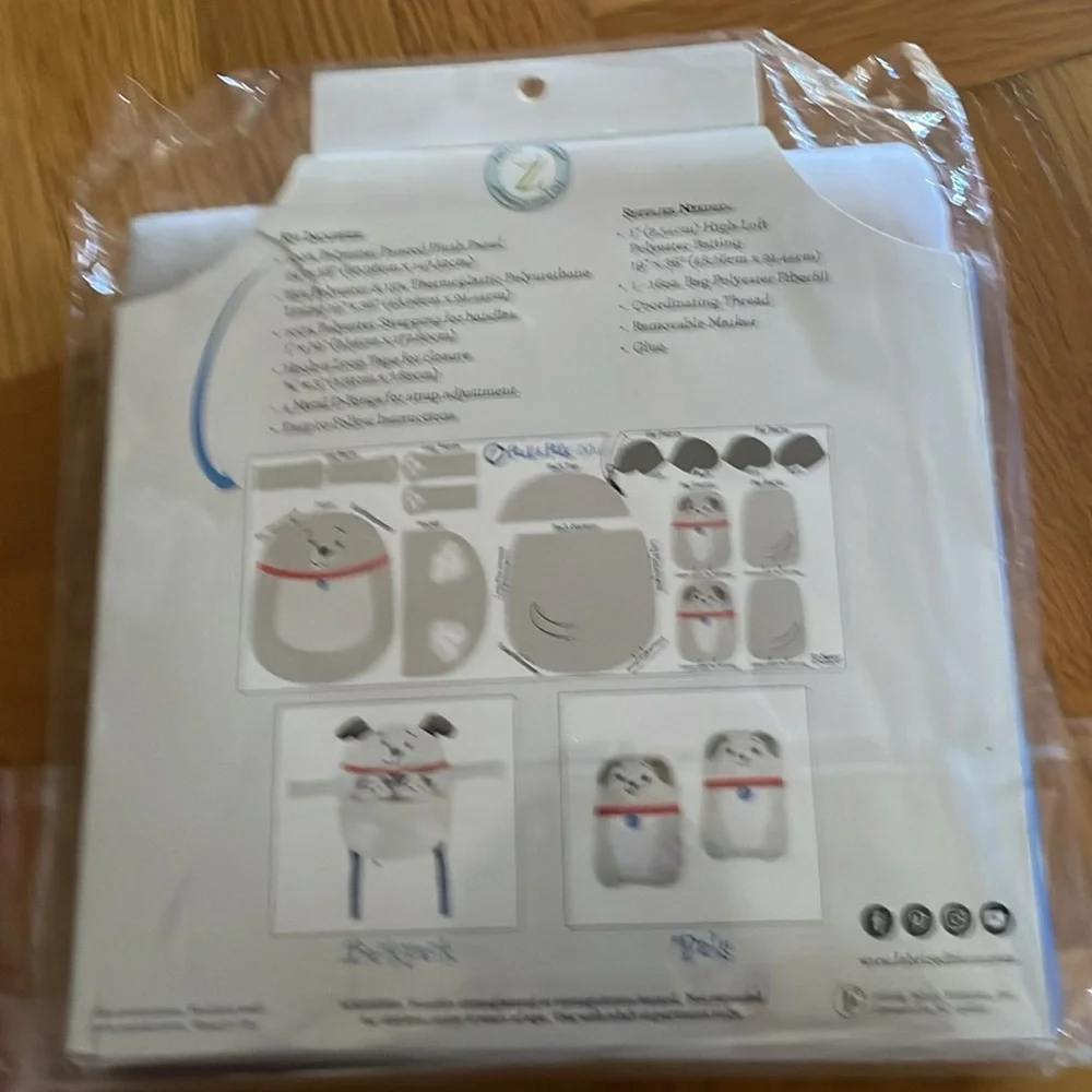 Dog/ Puppy Pack & Pals Plush Backpack & pals Kit NWT